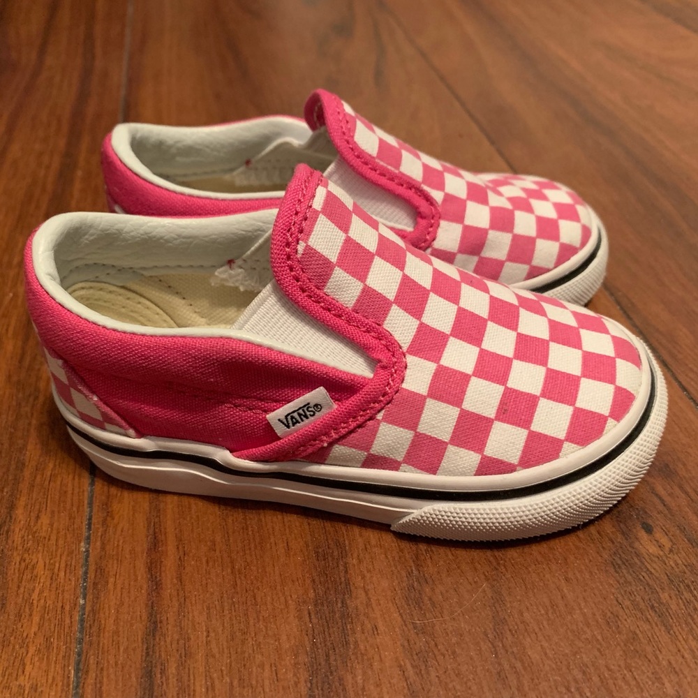 Toddler Vans checkerboard slip ons